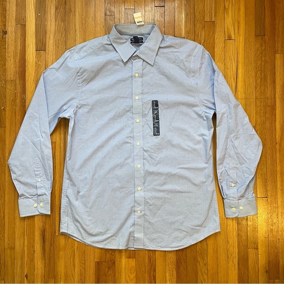 Gap Men’s All Day Poplin Button Down Shirt Size XL Classic Fit Blue Long Sleeve - Picture 1 of 11